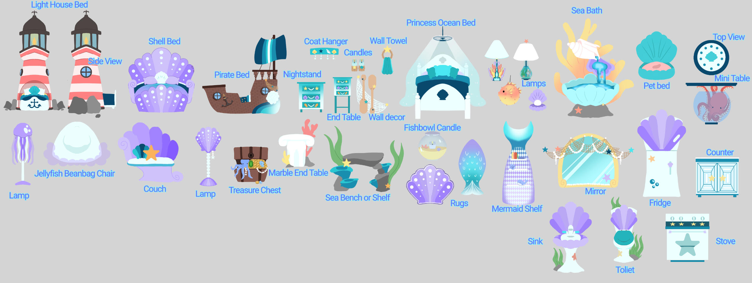 Mermaid Furniture Set